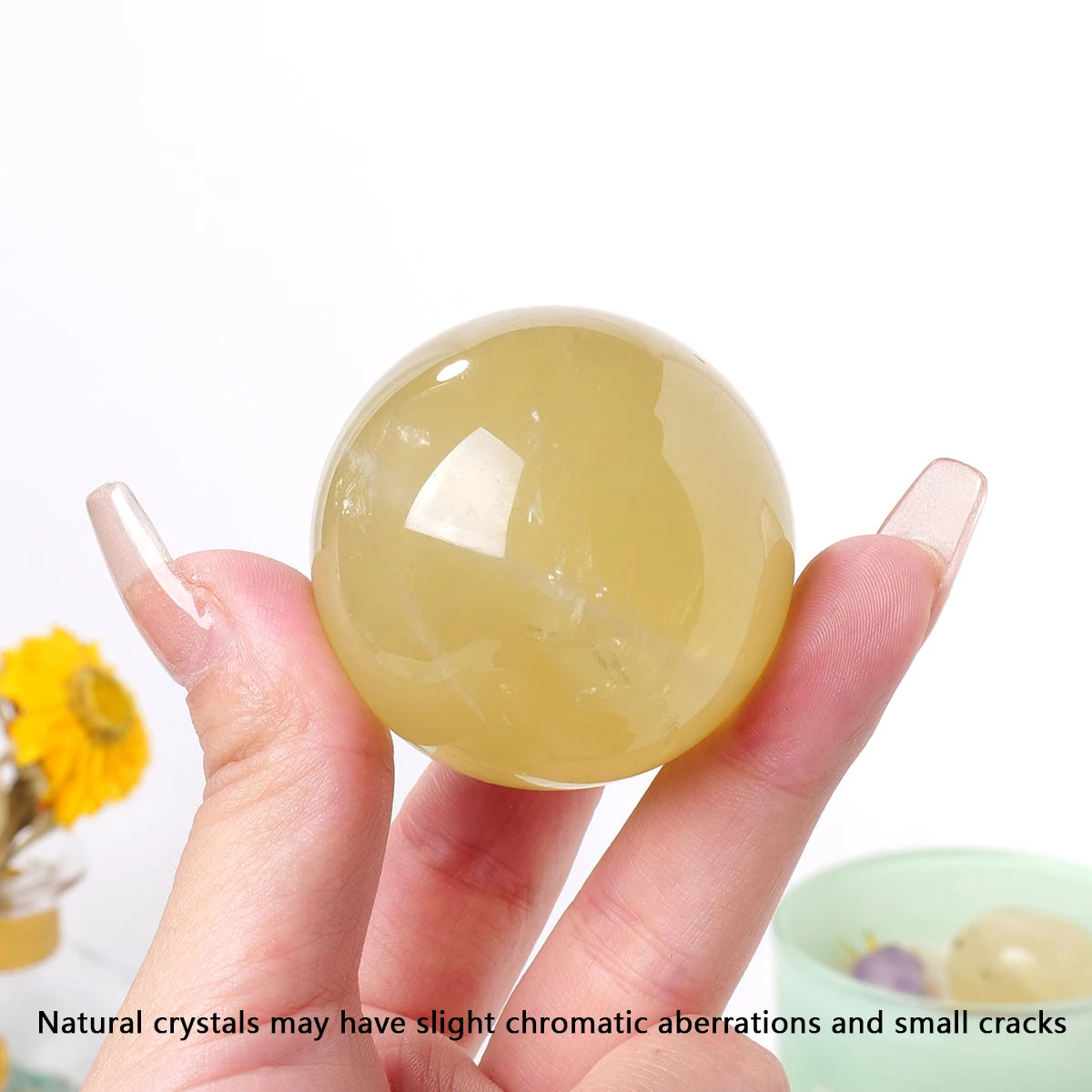 1PC Natural Citrine Rough Polished Mineral Sphere Healing Crystal Ball Decoration Gemstone Specimen