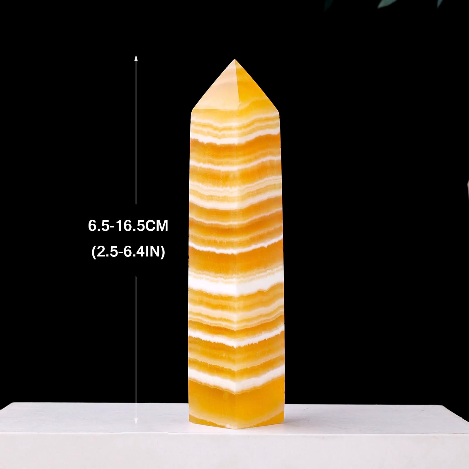 1PC Natural Yellow Calcite Crystal Tower Obelisk Magic Point Healing Quartz Energy Crystal Wand Decorative Gifts