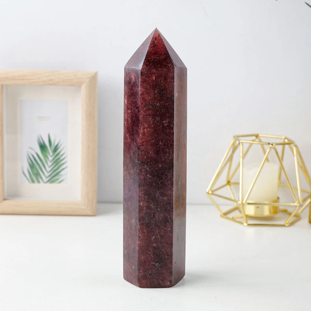 Wholesale Natural Strawberry Quartz Big Crystal Point Crystal Quartz Tower Crystal Obelisk Flat Bottom Healing Gemstone 1kg