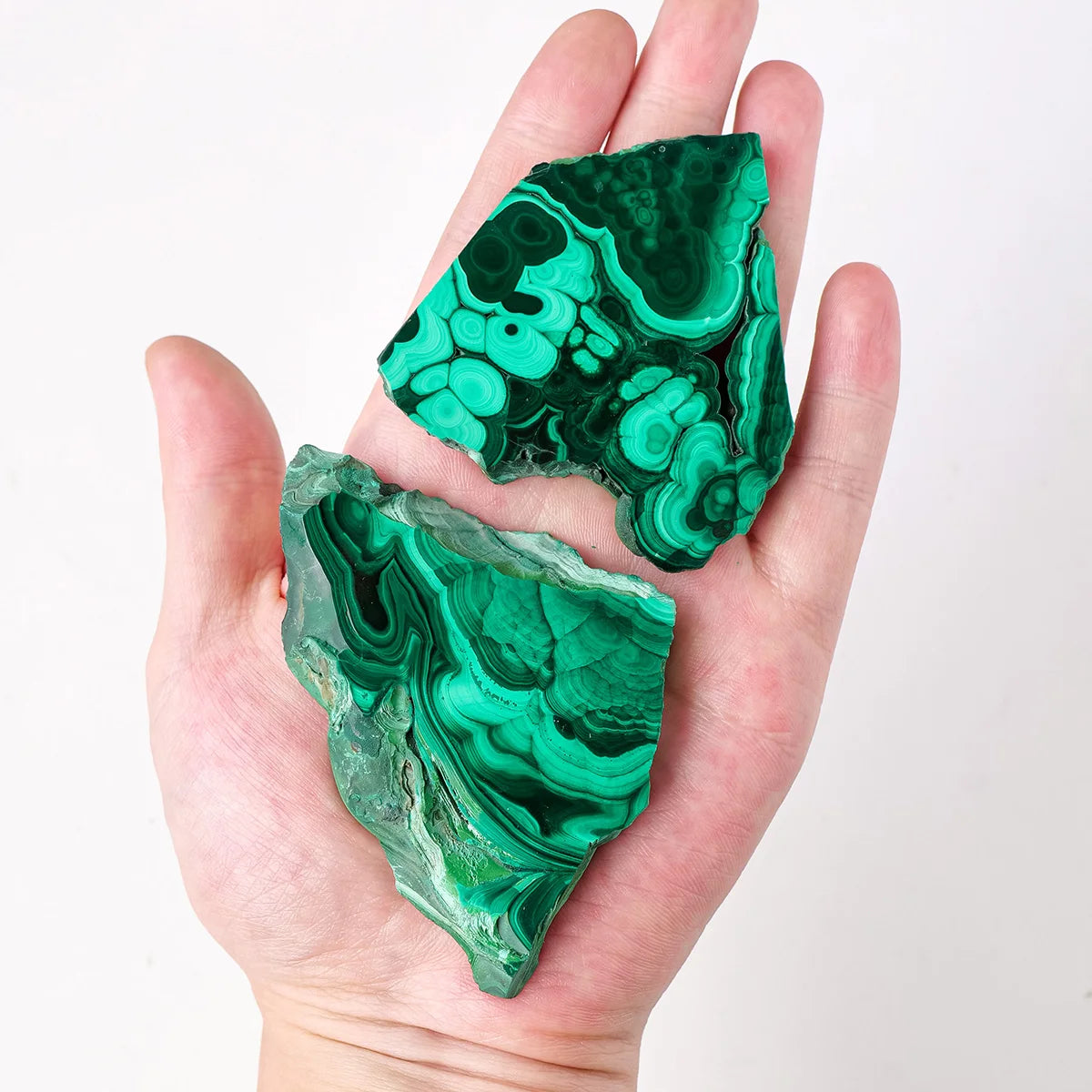 1PC Natural Crystal Green Eyes Malachite Raw Stone Healing Stone Slab Mineral Specimen Home Ornament Decoration