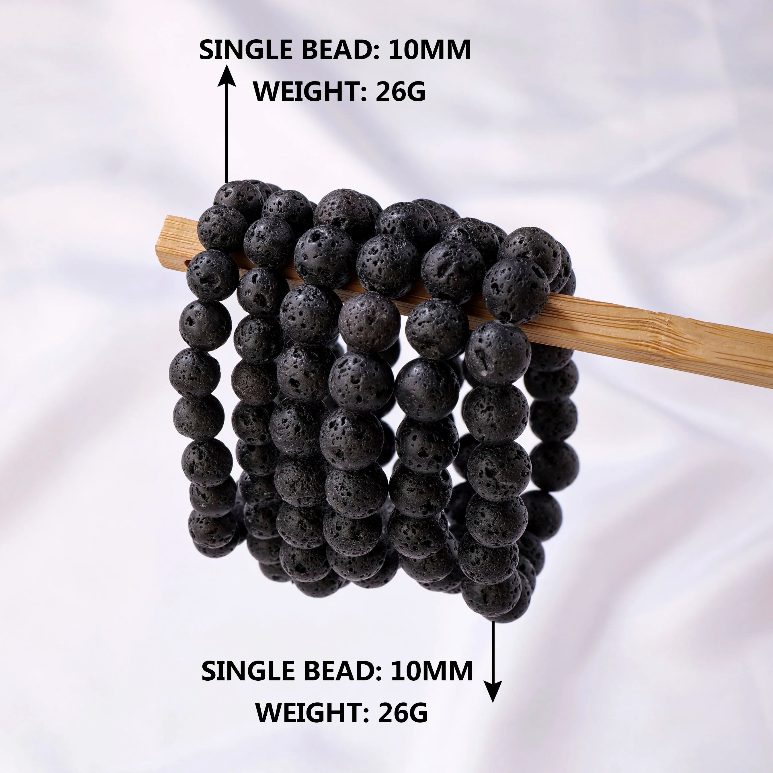 1pc Charm Bracelet 8/10mm Natural Volcanic Stone Bracelet Wrist Bracelet Men's And Women's Gift Jewelry