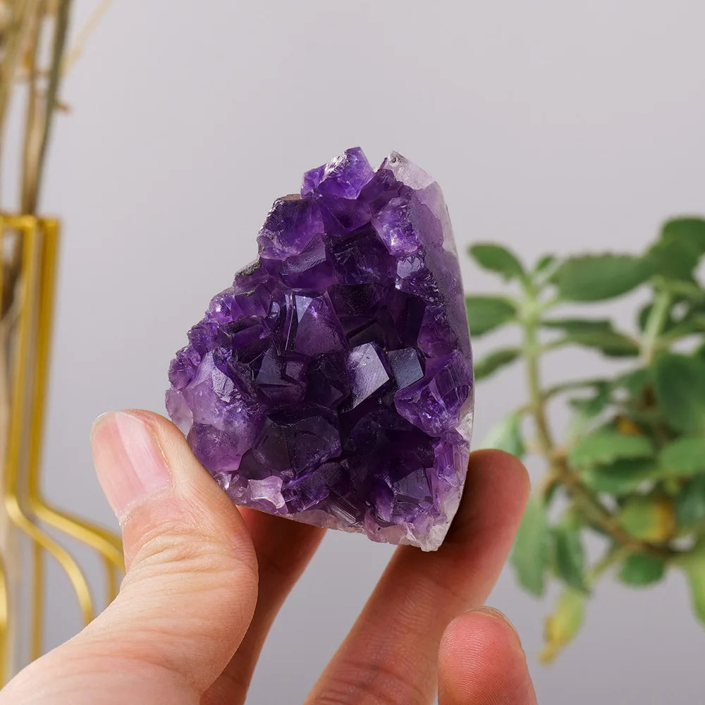 100% Natural Stone Amethyst Cluster Purple Quartz Crystal Geode Irregular Point Wand Energy Healing Mineral Rock Specimen