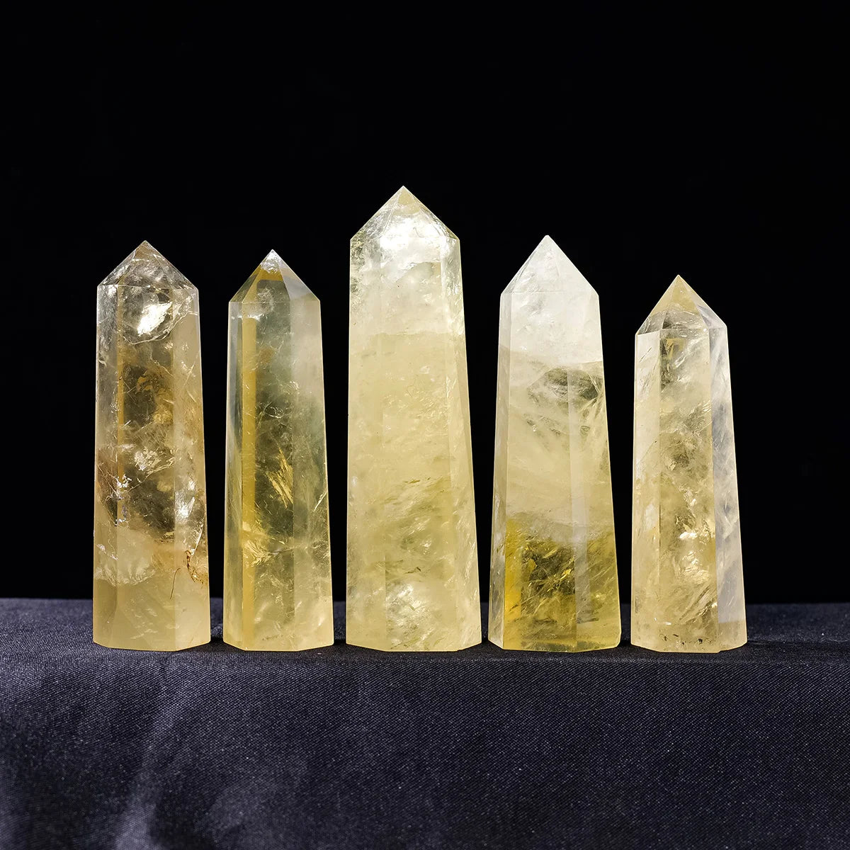 4-8cm 1PC Natural Stones Yellow Quartz Citrine Crystal Wand Point For Healing Home Decoration