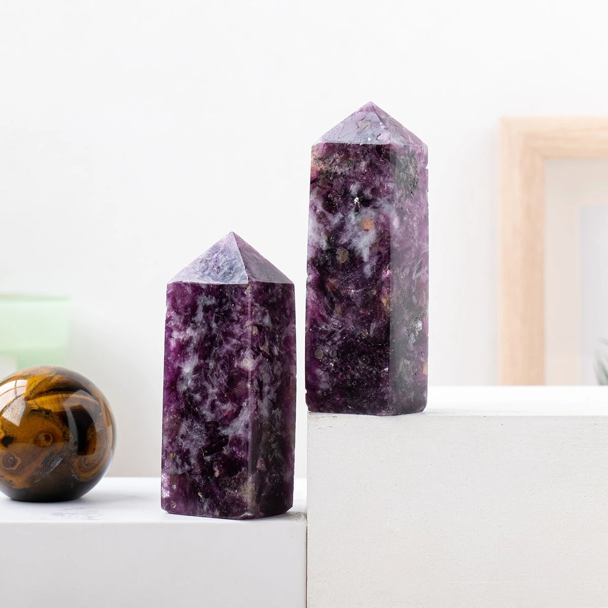 1PC Natural Crystal Lepidolite Crystal Point Decoration & Wand Crystal Tower For Healing Home Decoration Gifts