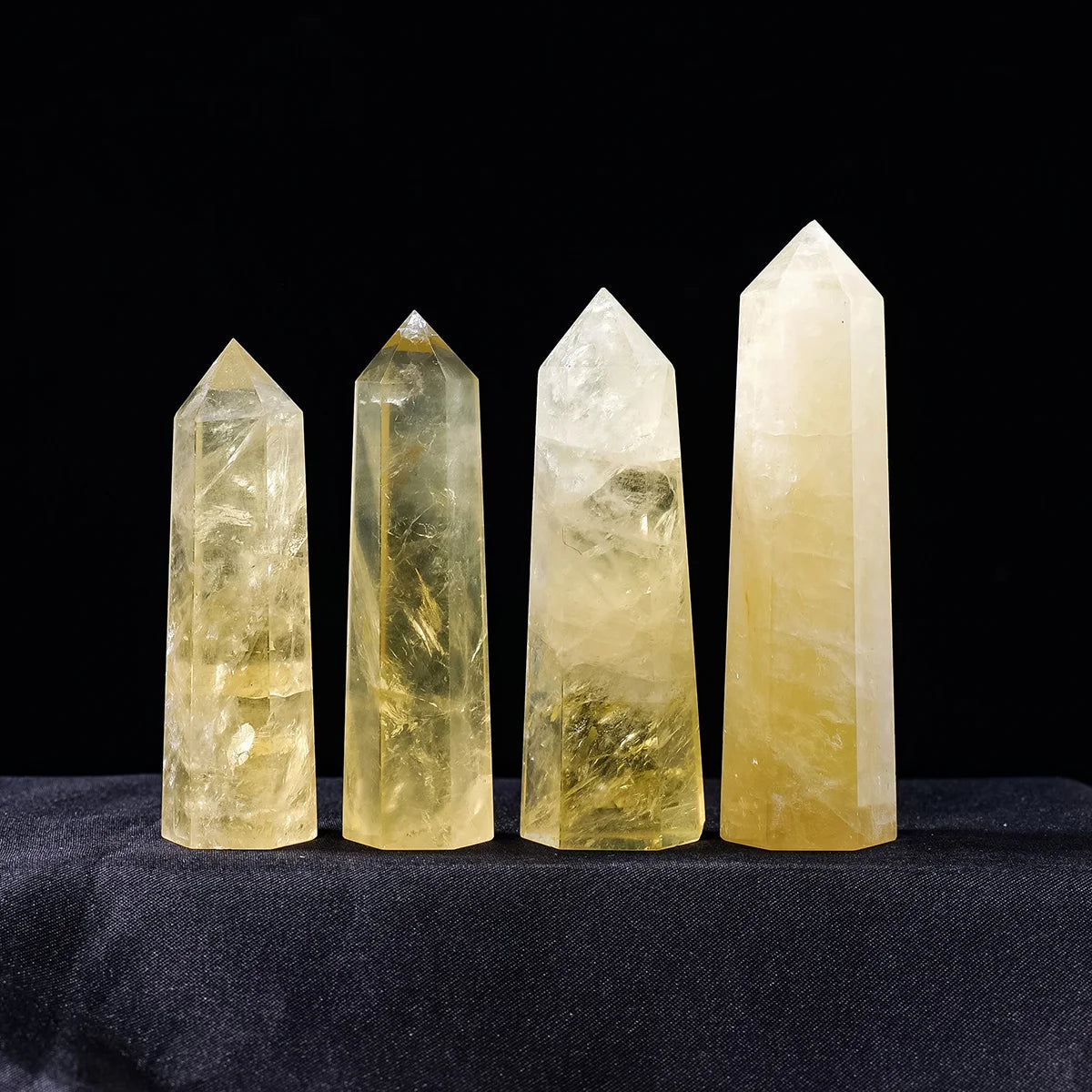 4-8cm 1PC Natural Stones Yellow Quartz Citrine Crystal Wand Point For Healing Home Decoration