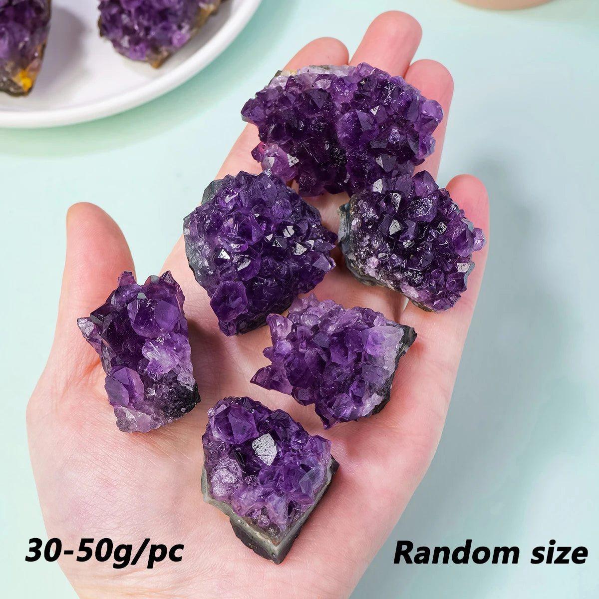 1PC Amethyst Cluster Natural Raw Amethyst Geode Rock Crystal Healing Stones Witchcraft Gemstone Specimen