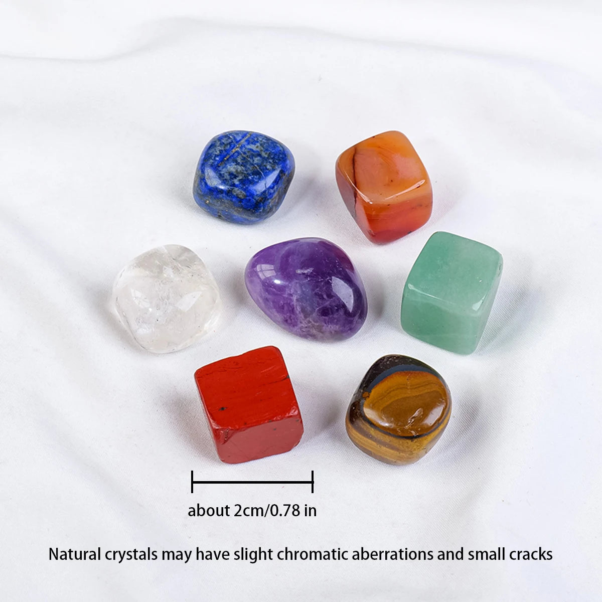 1PC Natural Crystal Healing Gem 7 Chakra Set Tumbled Stones Yoga Meditation Mental Relaxation Gemstone Energy Gifts