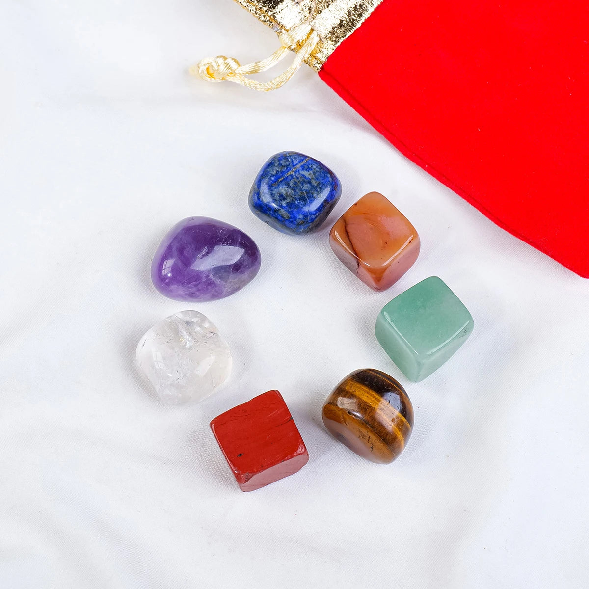 1PC Natural Crystal Healing Gem 7 Chakra Set Tumbled Stones Yoga Meditation Mental Relaxation Gemstone Energy Gifts