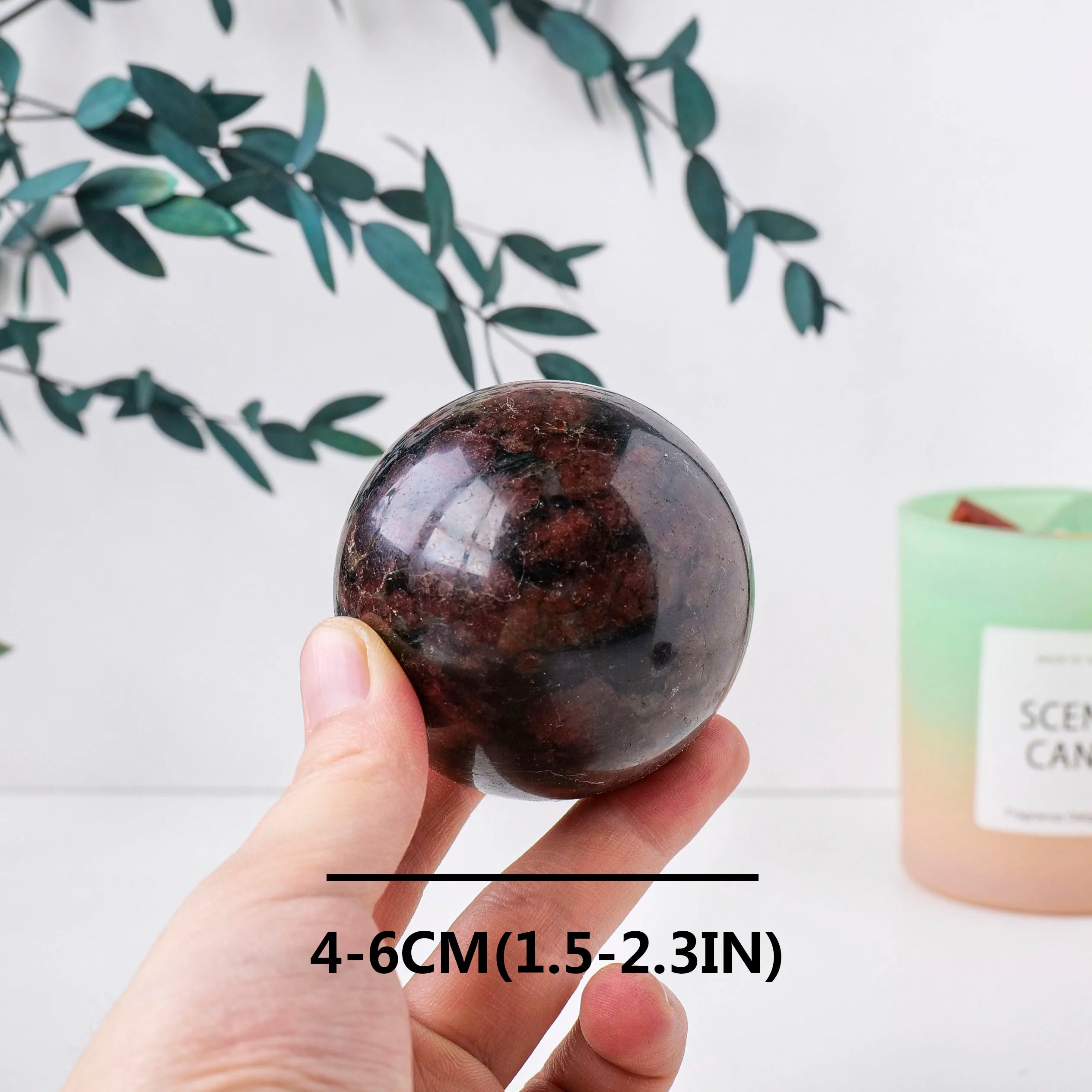 1pc Natural High Quality Polished Garnet Magic Balls Gemstones Sphere Reiki Crystal Collection Gifts