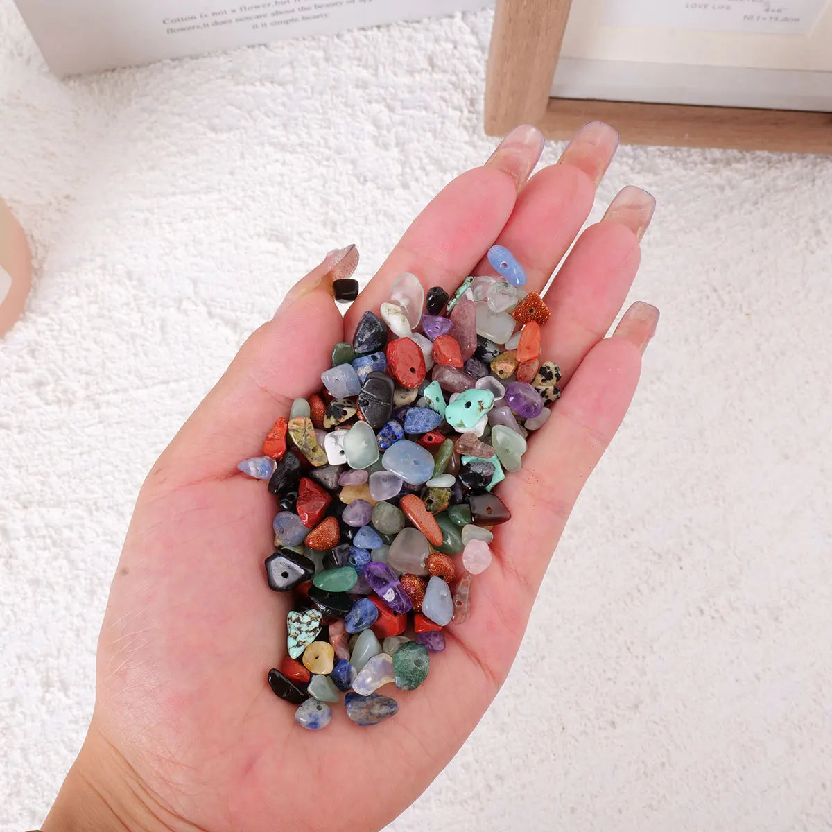 1box Natural Stones Mixed Crystal Material Crystal Gravel Stone Chips Ore Minerals Reiki Specimen Gemstones Aquarium Decoration