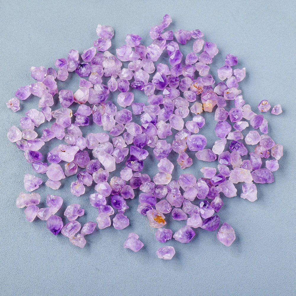 50g/bag Natural Amethyst Flowers Gravel Raw Stones Ornaments for Home Decoration Room Decoration Accessories