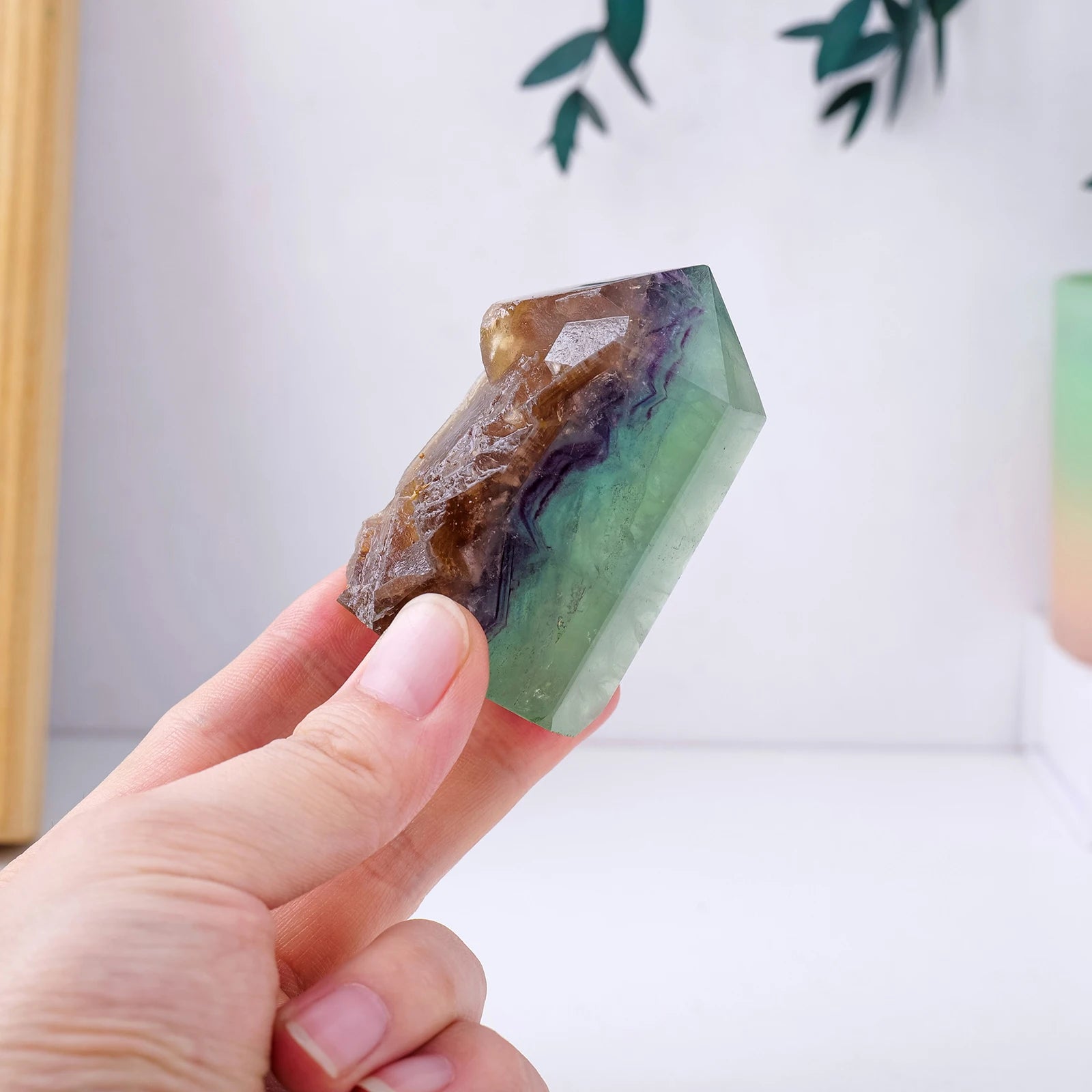 1PC Natural Green Fluorite Raw Stone Crystal Obelisk Healing Tower Energy Gemstone Collection Gift