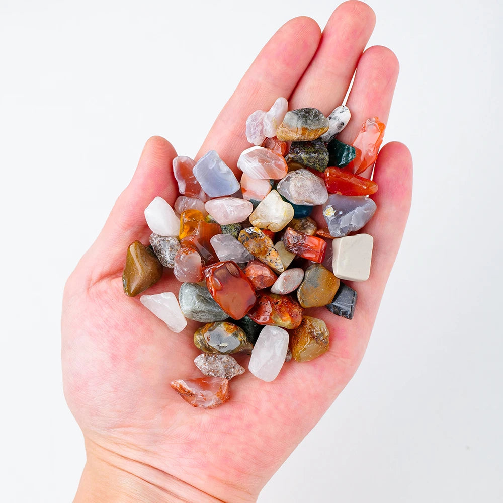 50g Natural Stones Mixed Crystal Material Crystal Gravel Stone Chips Ore Minerals Reiki  Specimen Gemstones Aquarium Decoration