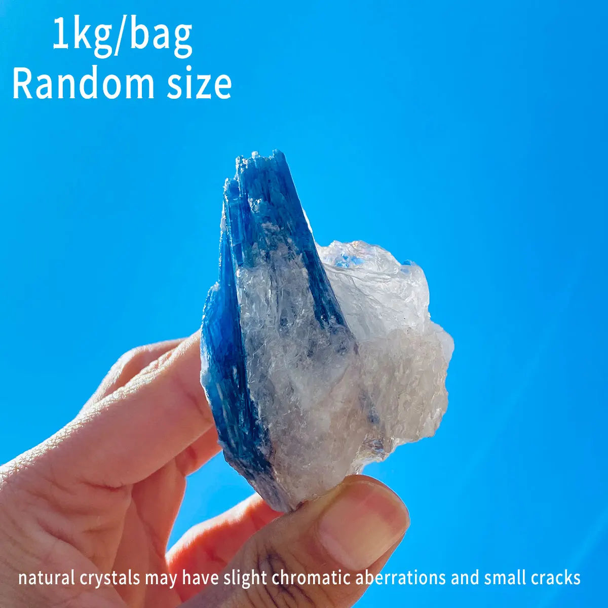 1kg/bag Natural Crystal Stone Mineral Specimen Kyanite Irregular Shaped Stones Wholesale Raw Blue Calcite Gemston Chip For Reiki