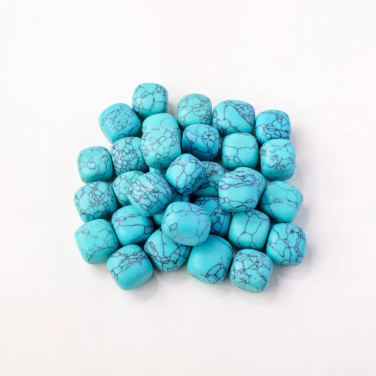 50g/bag Natural Turquoise Rolling Stones Bulk Quartz Healing Gemstones Gravel Garden Fish Tank Decorative Stone