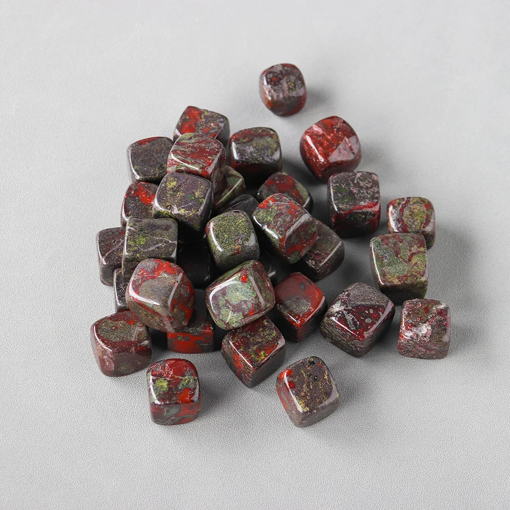 50g/bag Natural Dragon Blood Stone Cube Health Energy Crystal Cube DIY Jewelry Decoration Accessories