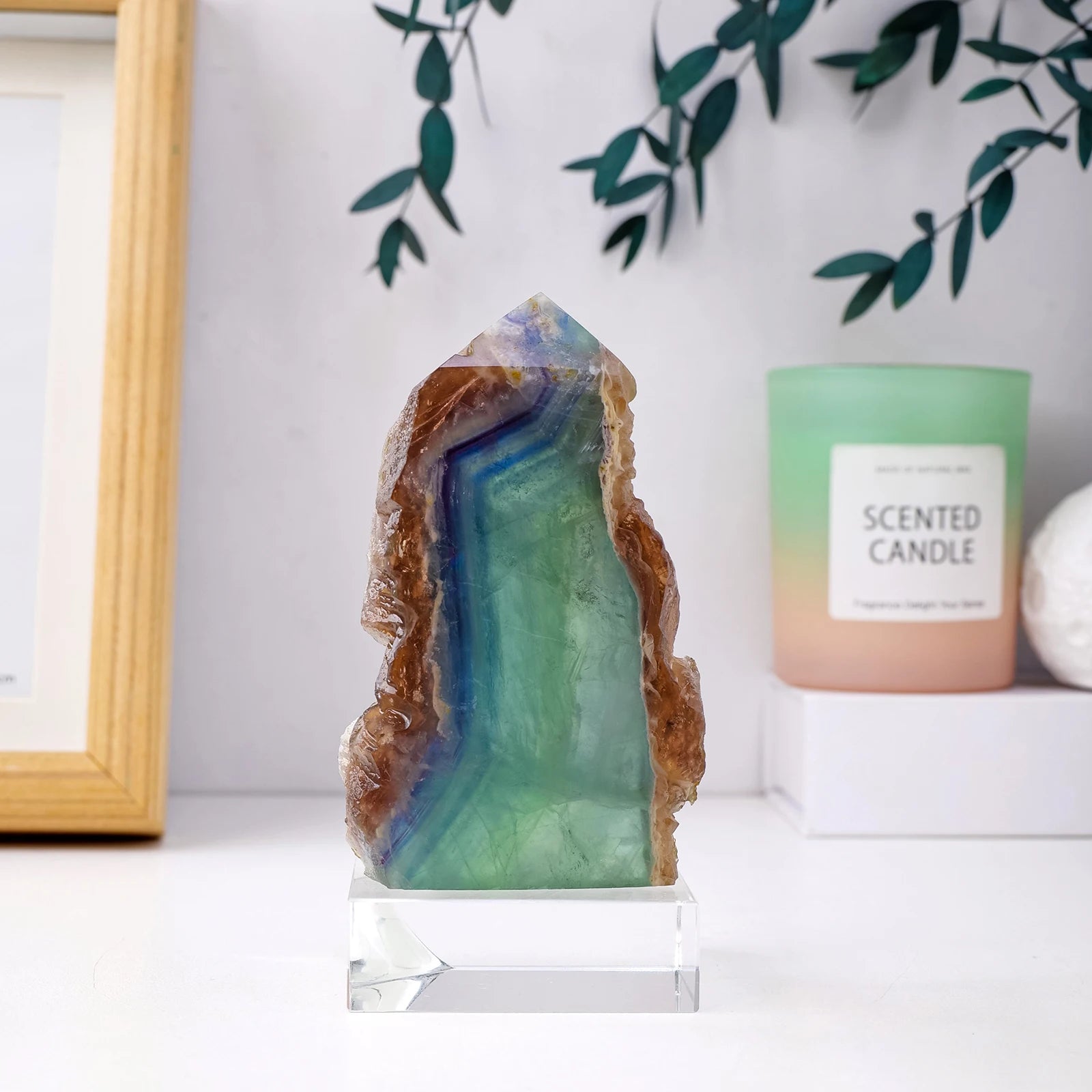 1PC Natural Green Fluorite Raw Stone Crystal Obelisk Healing Tower Energy Gemstone Collection Gift