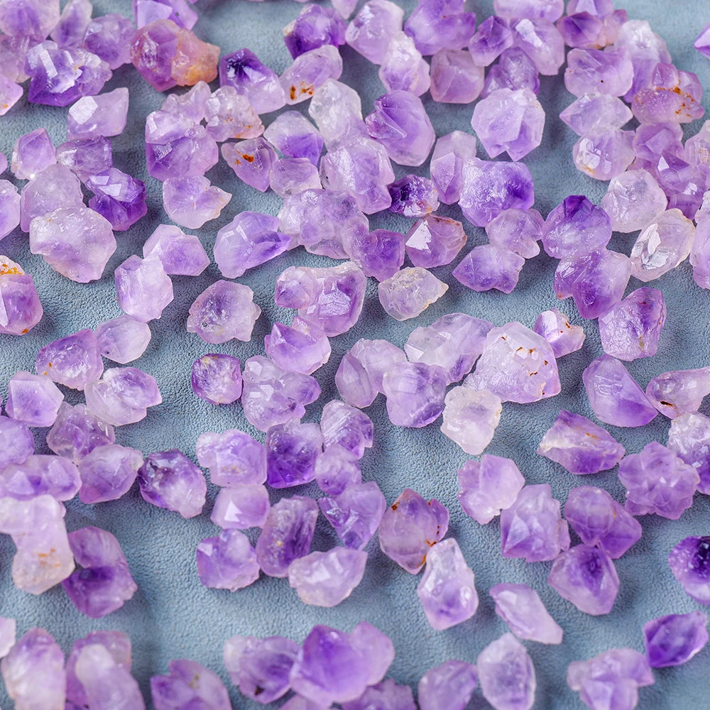 50g/bag Natural Amethyst Flowers Gravel Raw Stones Ornaments for Home Decoration Room Decoration Accessories