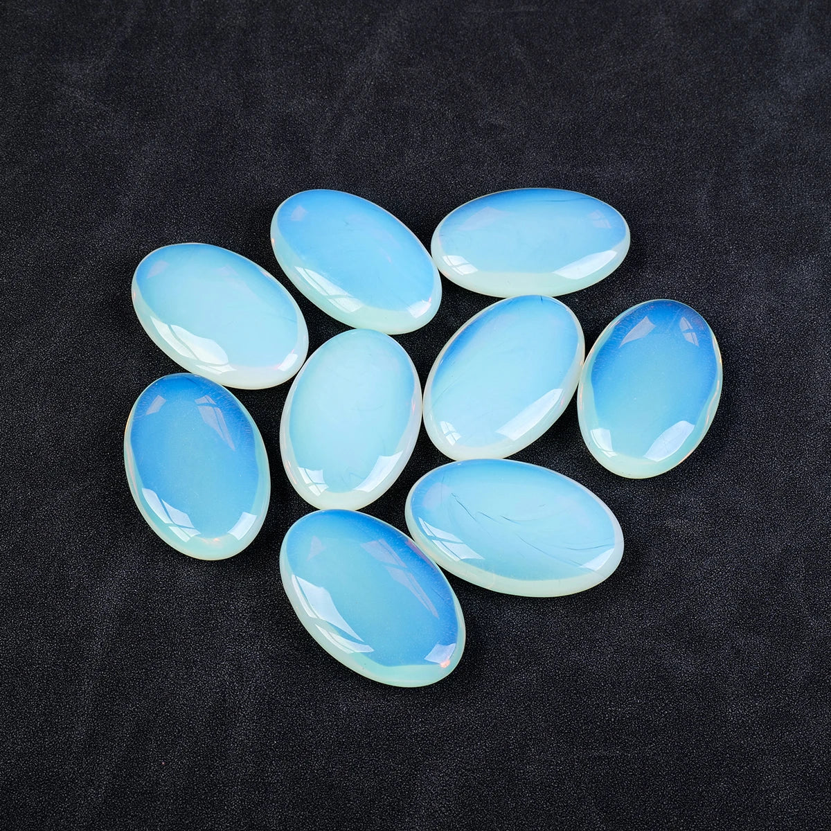 Synthetic Quartz Opalite Plam Stone Crystal Decor Energy Balancing Therapy Polished Stones Room Decor Mediation Gifts 1PC