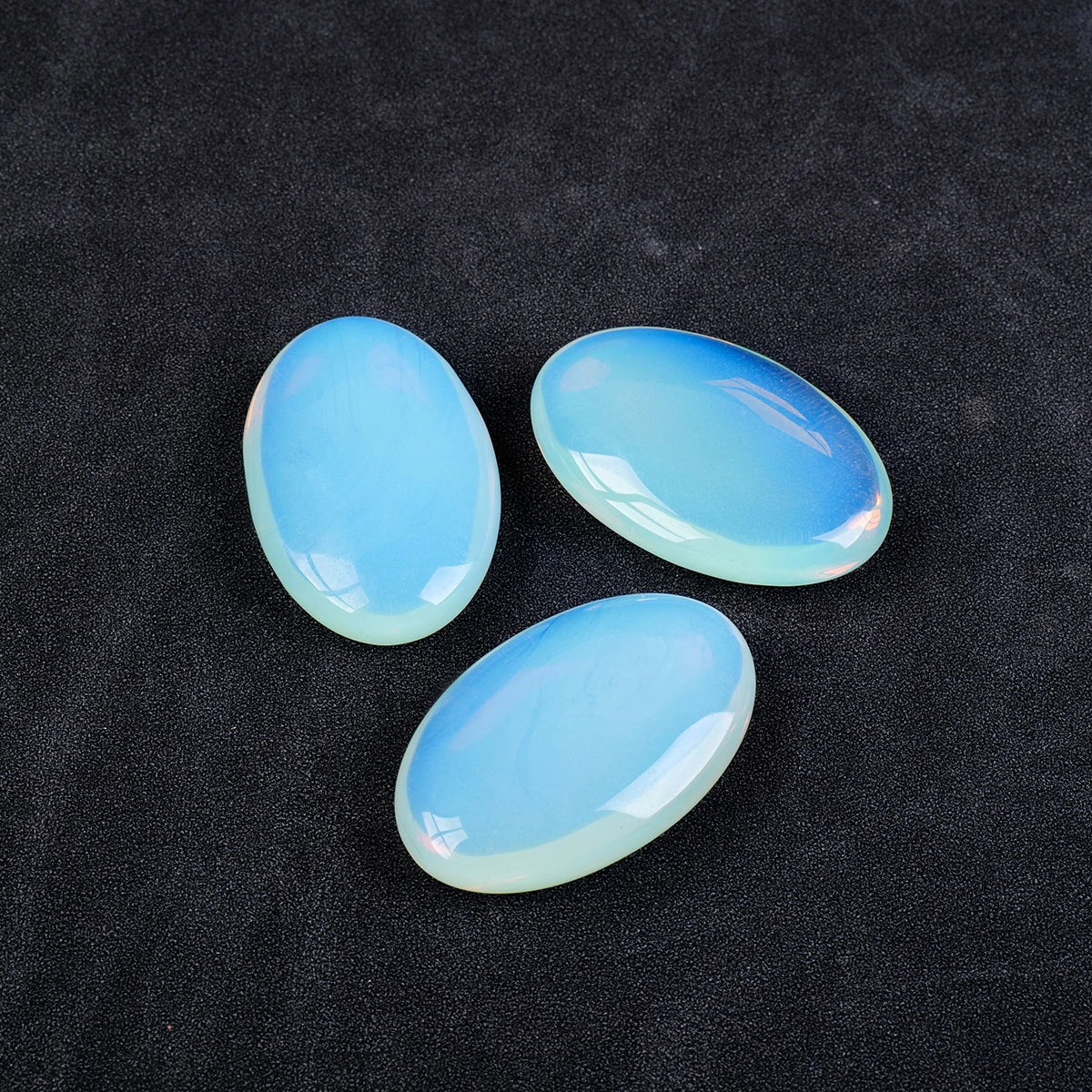 Synthetic Quartz Opalite Plam Stone Crystal Decor Energy Balancing Therapy Polished Stones Room Decor Mediation Gifts 1PC