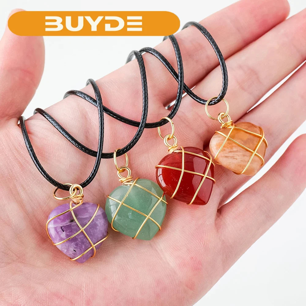 2CM Natural Stone Crystal Heart Shape Pendant Gemstone Ornaments Love Crystal Gifts Gem Crafts Heart Pendant Diy Jewelry Making