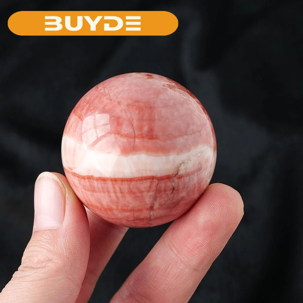 1pc Natural Pork stone crystal ball  Polished Globe Massaging Ball Reiki Healing Stone Home Decoration Exquisite