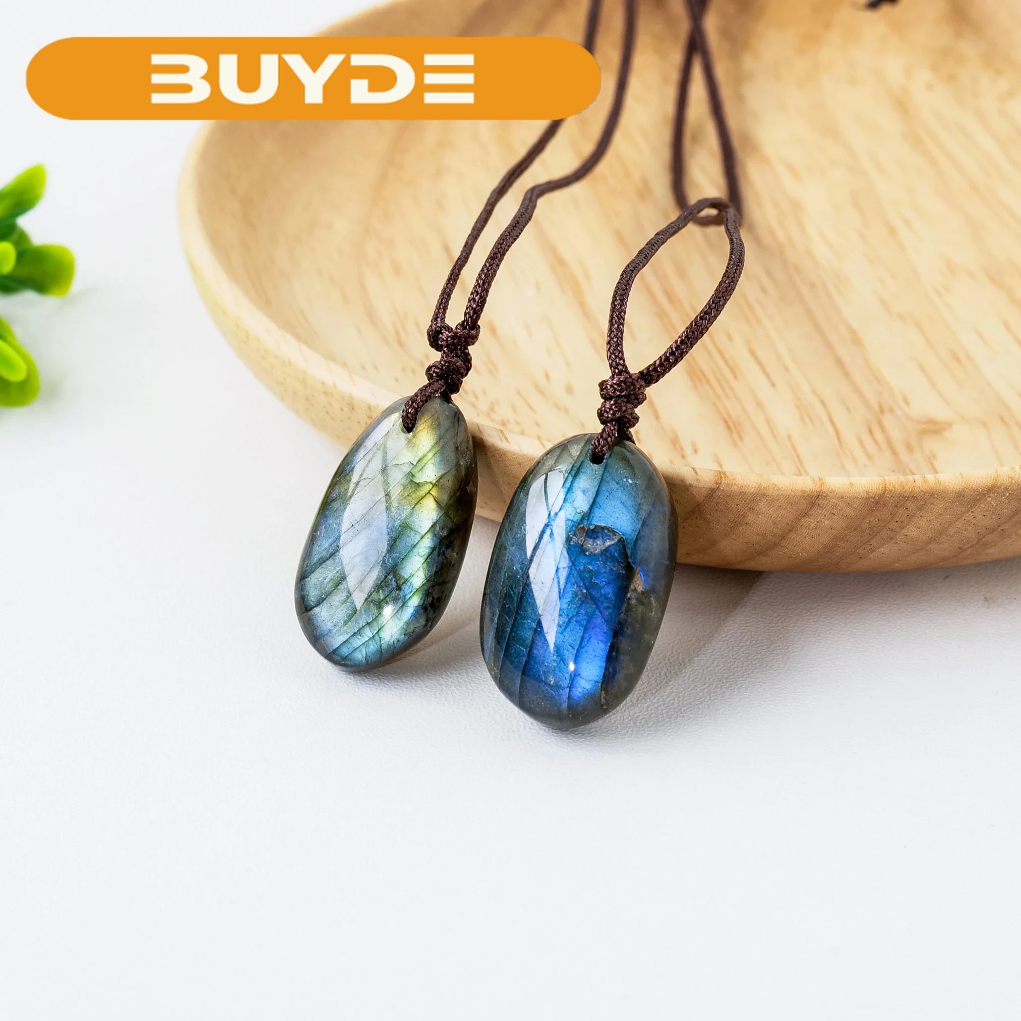 Natural Irregular Crystal Labradorite Pendant Healing Stone Moonstone Men's and Women's Necklace Jewelry Energy Gemstone