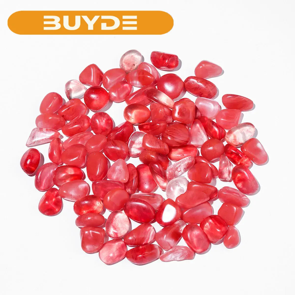 50g/bag Red Melting Tumbled Stone Crystal Gravels Healing Stone Fish Tank Garden Decorative Stone