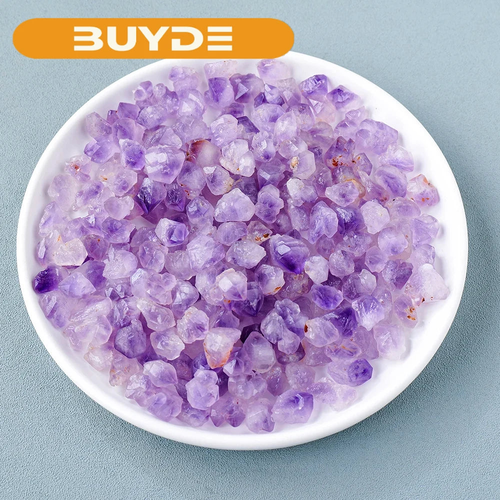 50g/bag Natural Amethyst Flowers Gravel Raw Stones Ornaments for Home Decoration Room Decoration Accessories