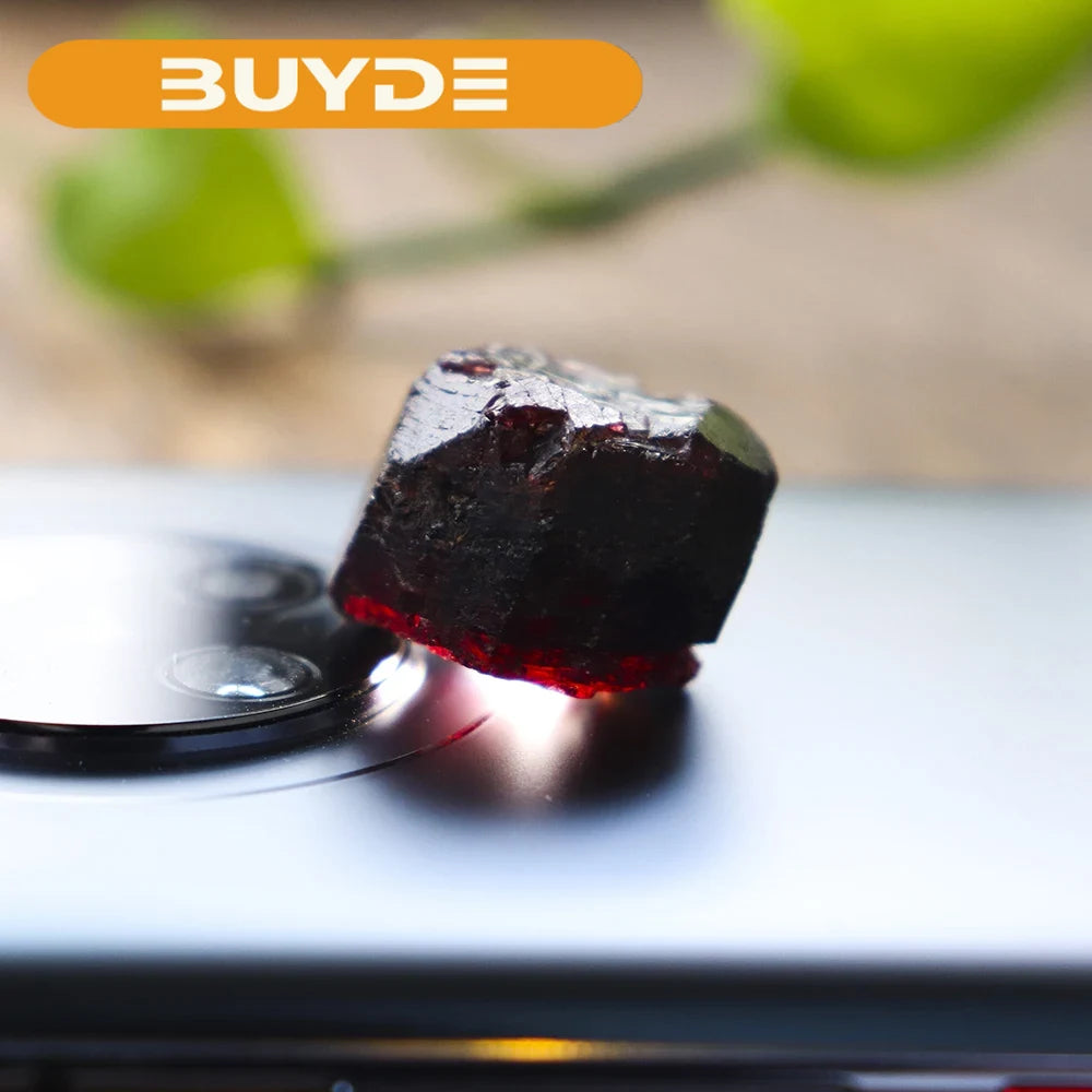 Buyde Claret Gem Natural Garnet Raw Stone Healing Crystal Specimen Ornamental Quartz Home Decoration