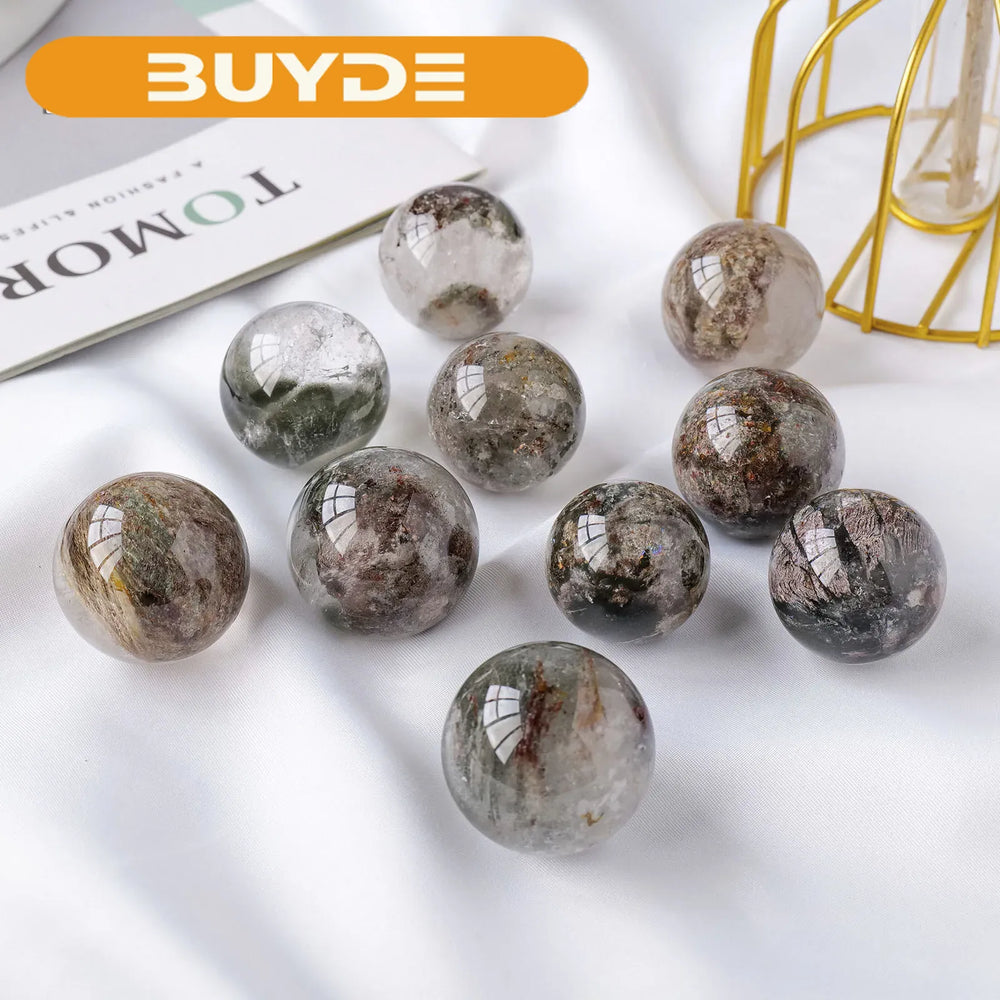 1PC Natural Crystal Ball Energy Gemstone Healing Garden Quartz Sphere Polished Home Decoration Collection