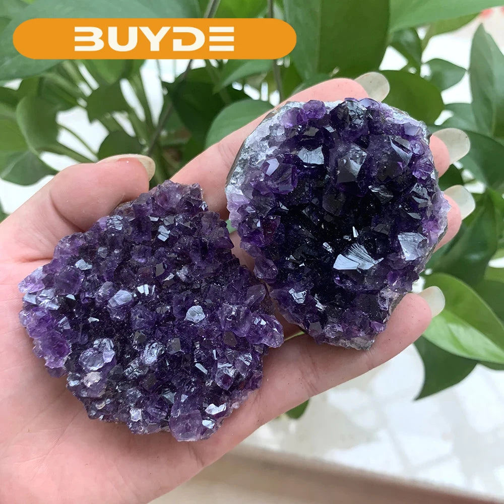 100-120g  High quality Natural stone deep Amethyst Quartz Crystal Cluster Specimen Healing