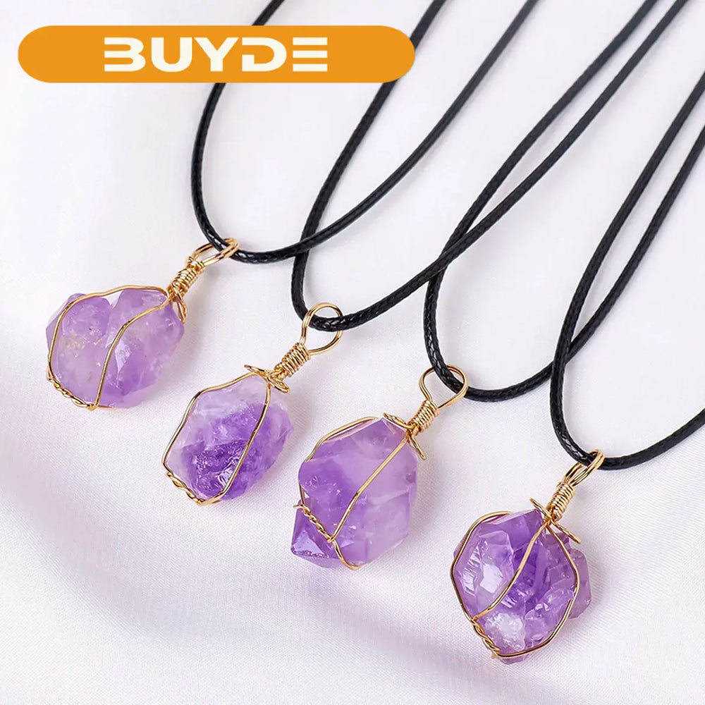 1PC Natural Amethyst Tooth flower Pendant Energy Necklace jewelry Reiki Beloved Female Mom Mother's Day